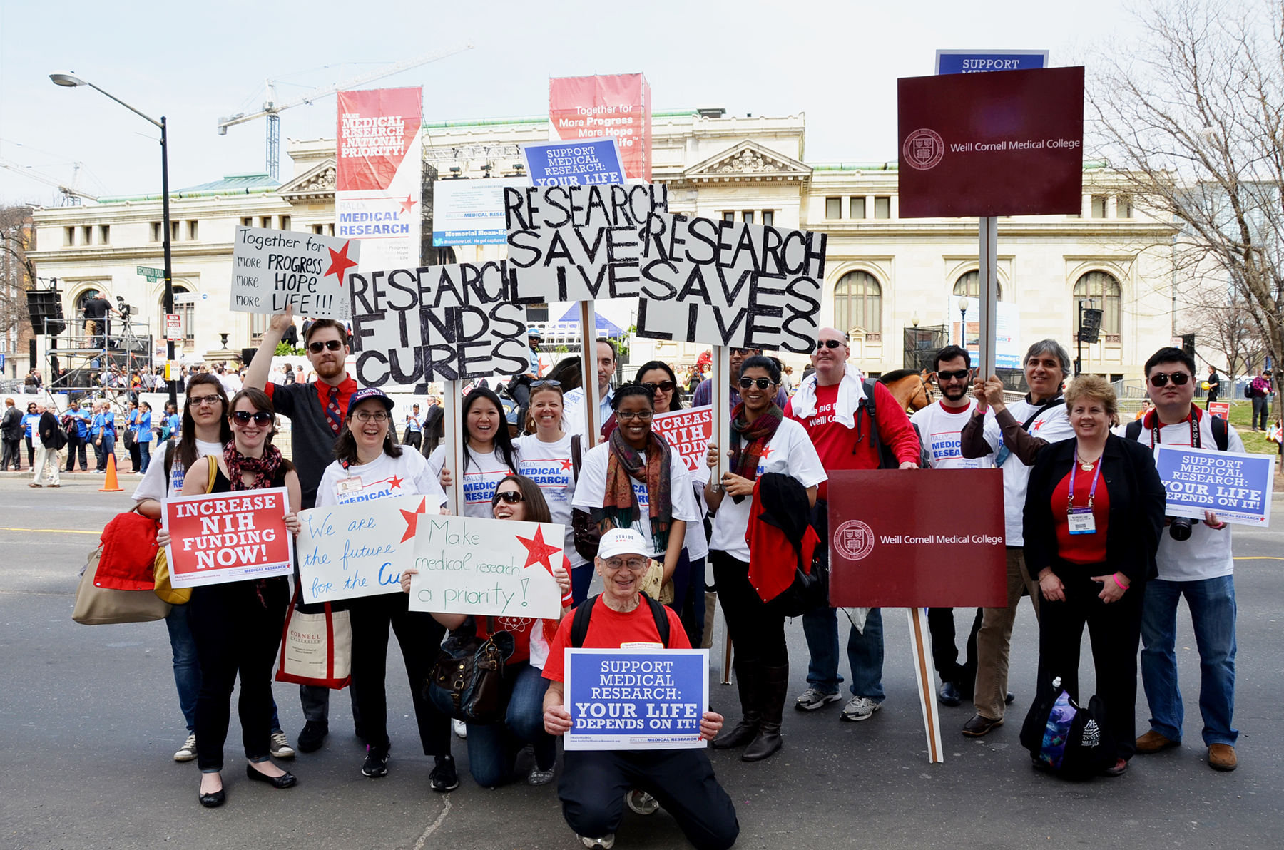 Weill Cornell's group at the Rally for Medical Research