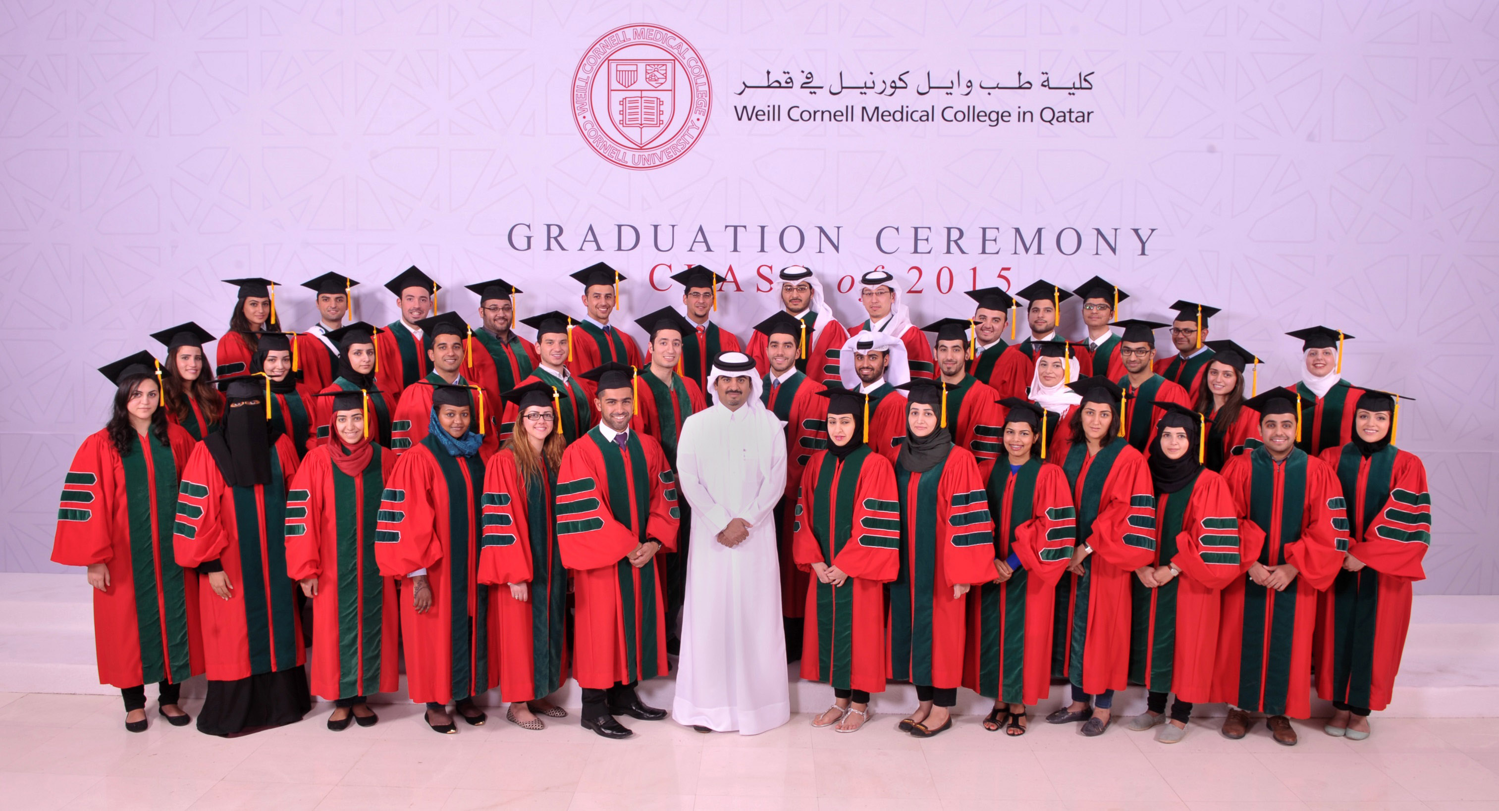 Weill Cornell Medical College in Qatar's graduation class of 2015 is presented to an audience of family, friends and faculty. All Photos: Weill Cornell Medical College in Qatar