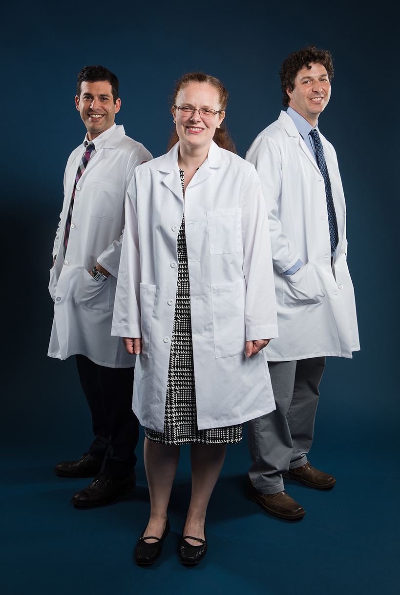 Drs. Jacqueline Burré, Alon Seifan and Brendon Watson, the 2015 Leon Levy fellows