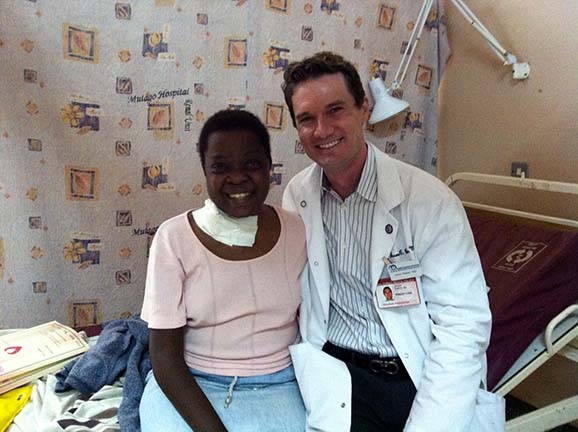 In her honor: Dr. Baker with the late Marjorie Namayanja