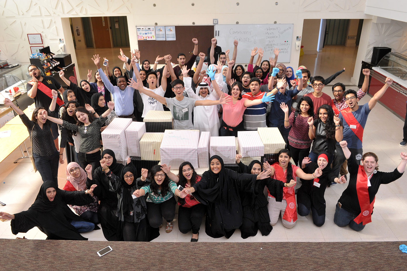 Weill Cornell Medical College in Qatar's new class entering the six-year integrated medical program. Photo credit: John Samples