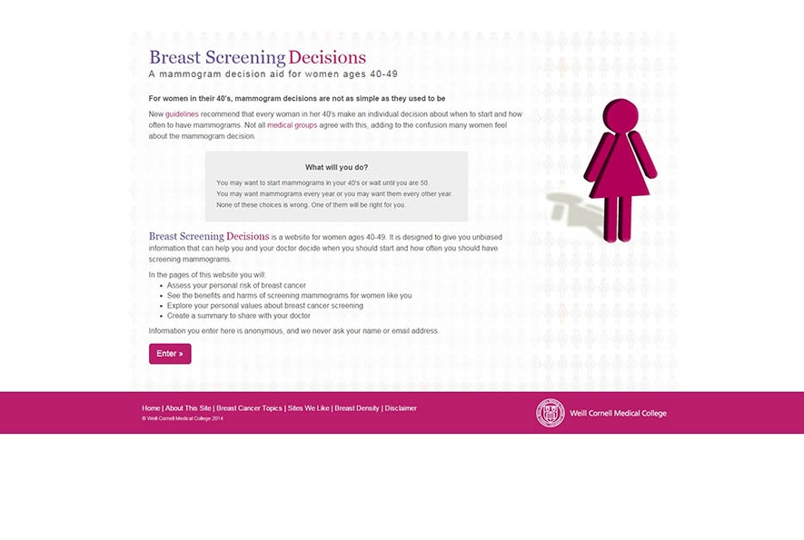 Breast Screening Decisions website