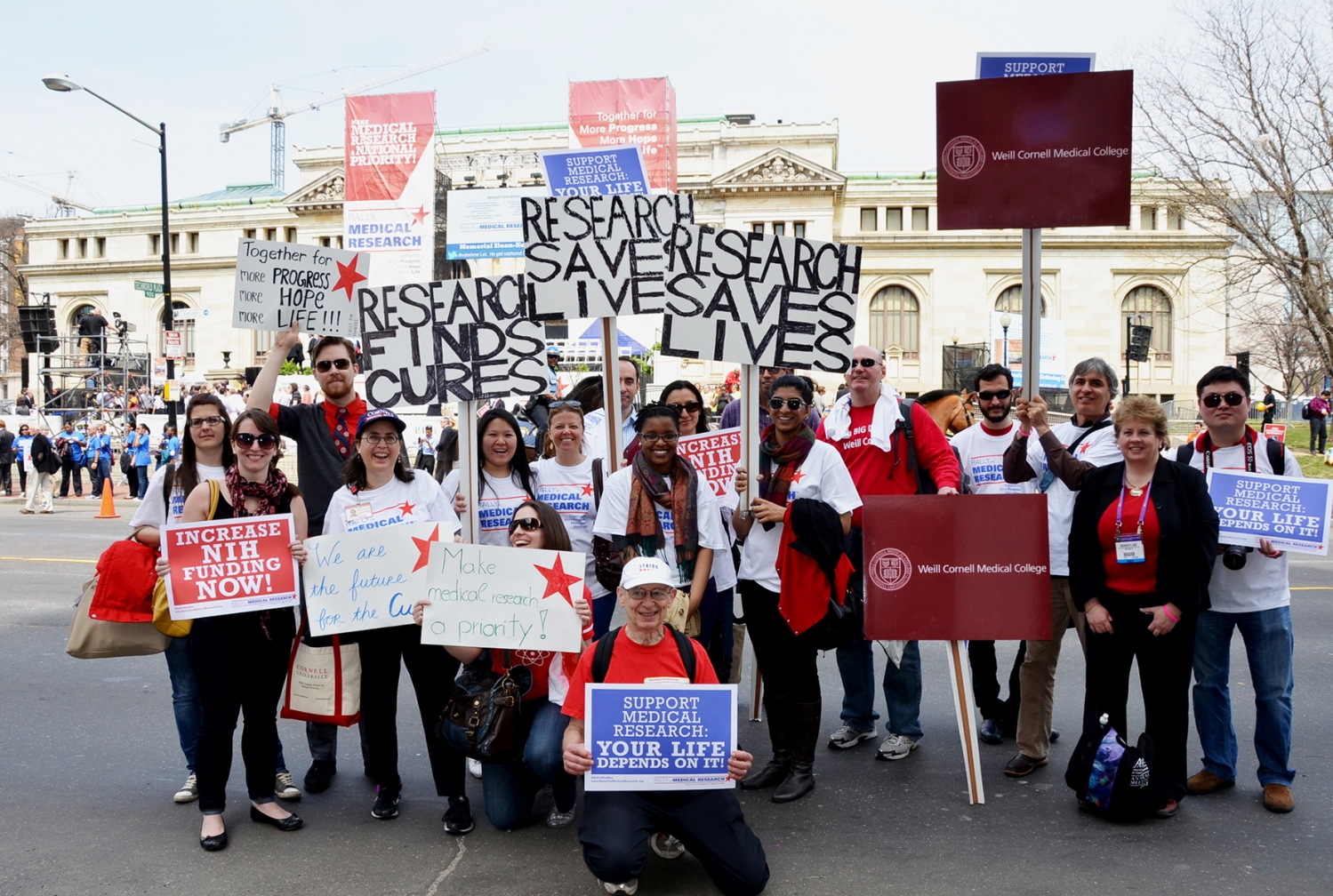 Weill Cornell's group at the Rally for Medical Research