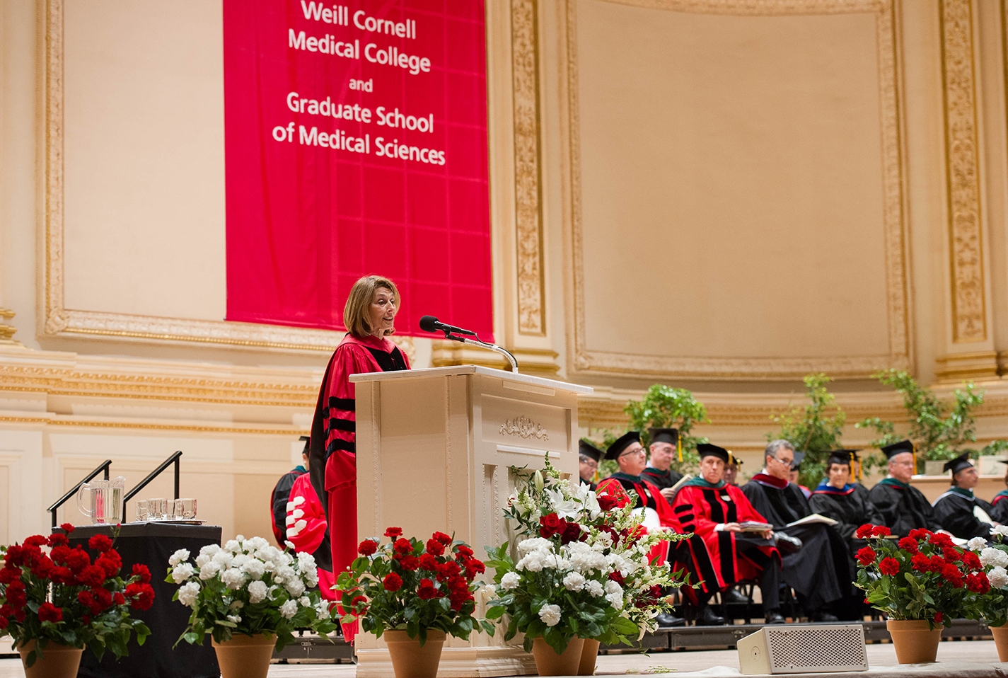 Dr. Laurie H. Glimcher addresses the Class of 2014 during Commencement on May 29. Credit: Amelia Panico