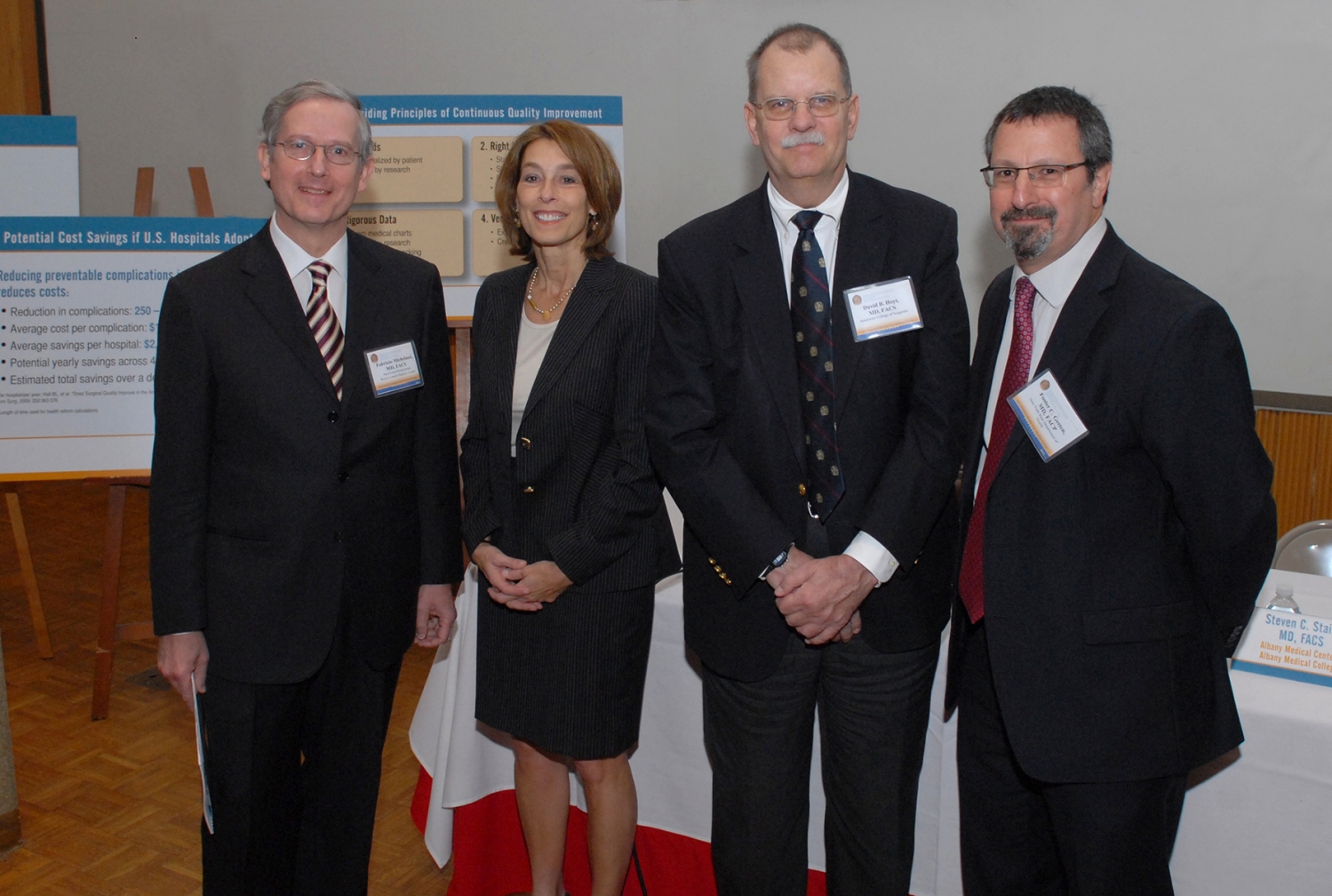 Drs. Fabrizio Michelassi, Laurie H. Glimcher, David Hoyt and Foster Gesten