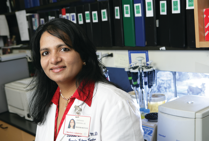 A woman in a lab