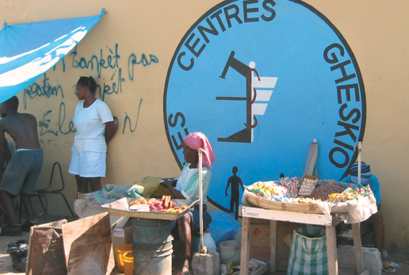 GHESKIO center sign