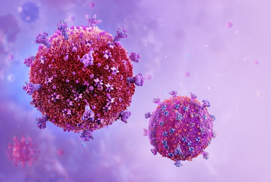 HIV virus particles