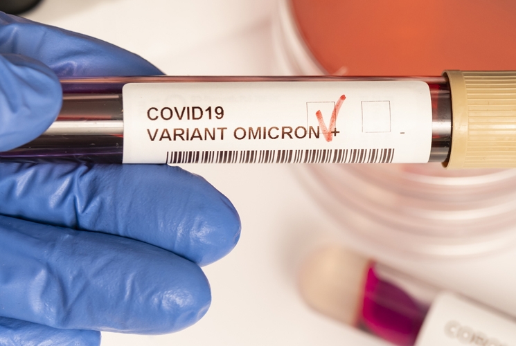 a tube with some liquid of the omicron variant of COVID-19