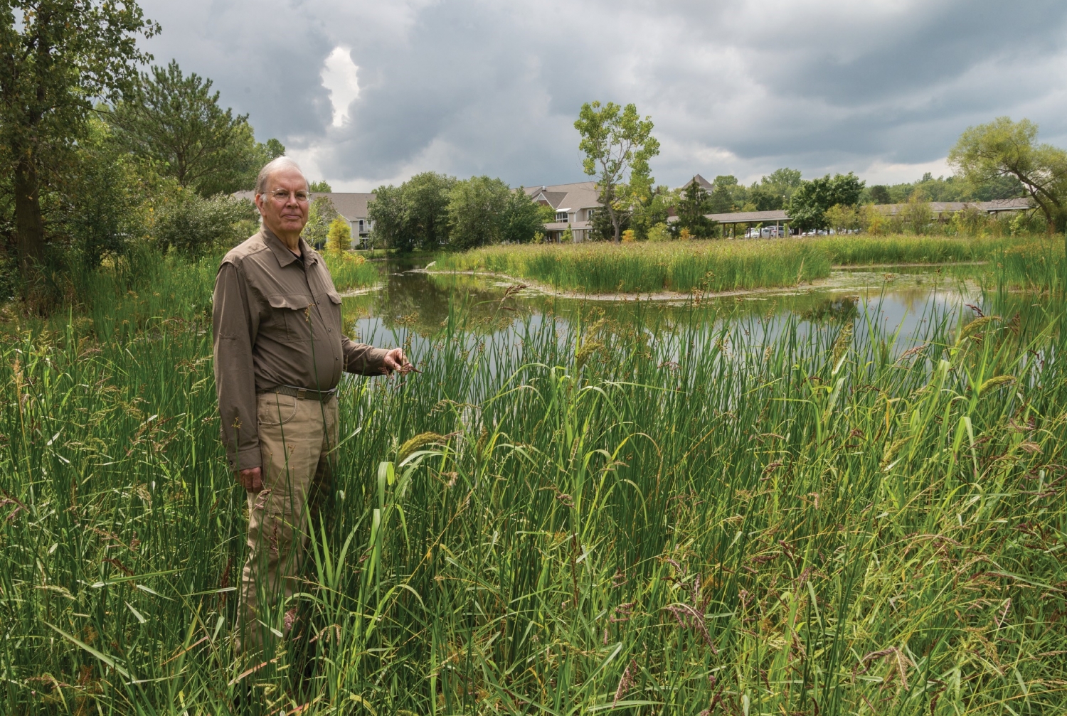 Great Outdoors: Dr. Alan Lockwood  seen near his home in Oberlin, Ohio, believes doctors have a duty to advocate for solutions to climate change. Photo credit: Linda Grashoff