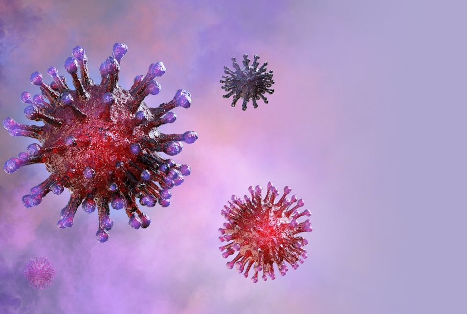digital illustration of a virus