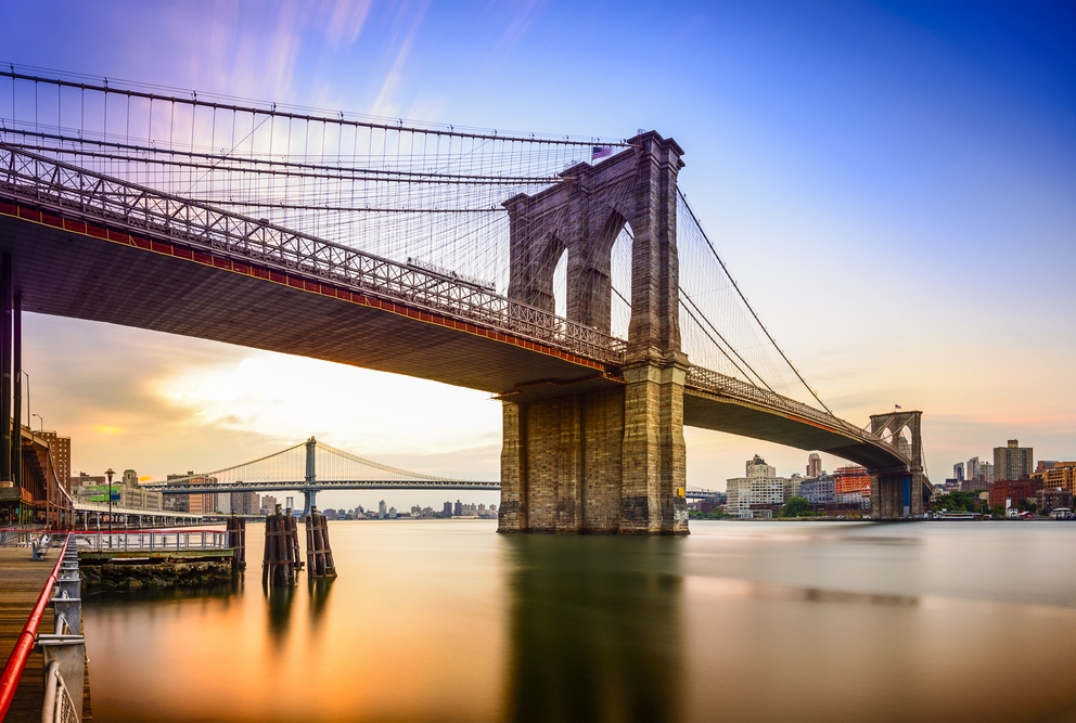 stock image of NYC bridge