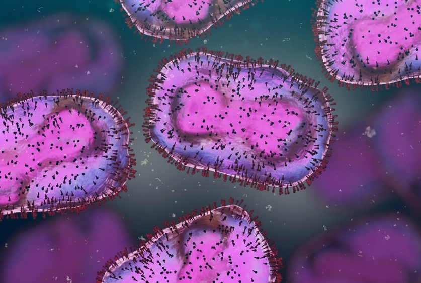 microscopic illustration of monkey pox