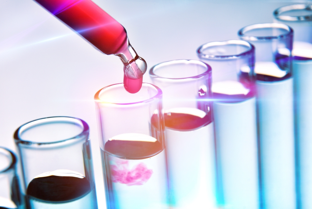 test tubes in a lab