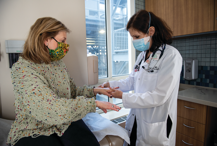 two women in a doctors office