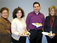 Business Office staff Grace Wilkens, Lisa Stumpo, Christopher Kells and Ann Adenbaum.