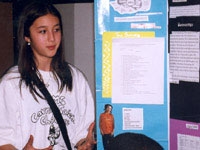 East Side Middle School students present and discuss their projects with fellow students, mentors and judges.