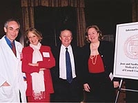 "Information Please" breakfast: Dr. H. Dirk Sostman, Daisy Soros, Dr. Antonio Gotto and Dr. Claudia Henschke