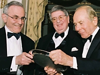 Dr. Nachman, Arthur Mahon and Maurice Greenberg