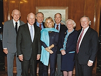 NewYork Weill Cornell Council Life Member Frank Markoe Jr.; Life Member Sanford Ehrenkranz; Dr. Herbert Pardes, CEO and president of NewYork-Presbyterian Hospital; Barbara Liberman; Life Member Robert Liberman; Life Member Jean Lawson Stone; an