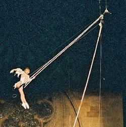 Aerialists from the Big Apple Circus entertain Cabaret guests.