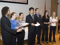 Student a capella group, The Aneurhythms, perform "In Remembrance" at the Anatomy Memorial Service, April 17. Student a capella group, The Aneurhythms, perform "In Remembrance" at the Anatomy Memorial Service
