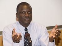 John Bul Dau, featured in the documentary "God Grew Tired of Us" about the "lost boys" of Sudan, speaks at Weill Cornell. John Bul Dau, featured in the documentary "God Grew Tired of Us" about the "lost boys" of Sudan, speaks at Weill Cornell.