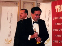 Dr. Chervenak receiving the Award in Science and Medicine from the Turkish Women Association, presented by Prime Minister of Turkey, Recep Tayyip Erdogan