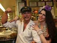 Popeye and mermaid welcomed Weill Cornell employees to the festivities on Employee Appreciation Day, March 6.