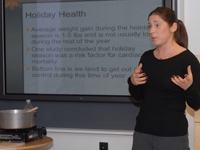 Lynn Goldstein, dietitian, discusses tips for a healthy holiday season