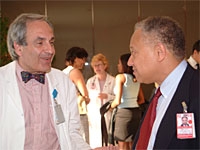 Dr. Lewis Drusin, professor of clinical medicine, and Dr. Bruce Ballard, associate dean for student affairs and equal opportunity programs.
