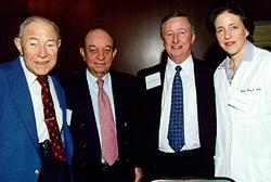 attending the breakfast: Dr. Stanley August, Hushang Ansary, Dr. Antonio Gotto and Dr. Phyllis August.