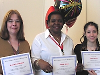 "Weill Cornell: We Care" contest winners Dawn Barthelme, Jennie Jones and Liz Kravetz.