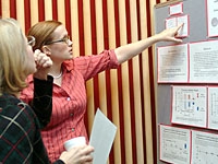 Angela Roberts presents her research on copper-induced oxidation of epinephrine.