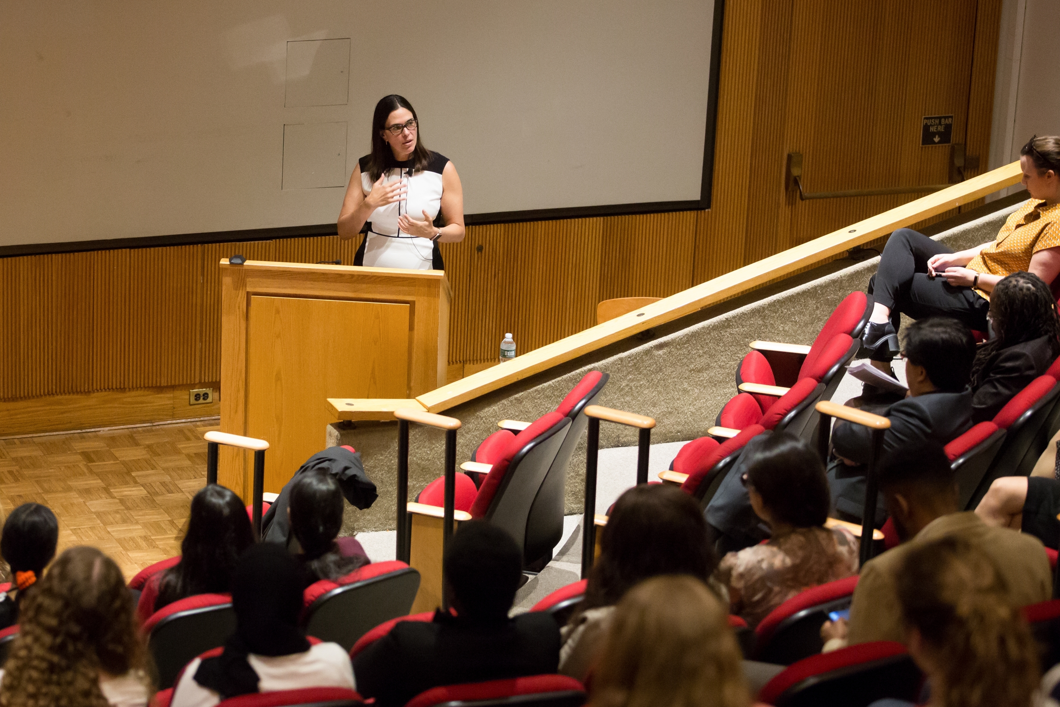 Dr. Sian Beilock, president of Barnard College, gives a keynote address at Weill Cornell Medicine during Diversity Week