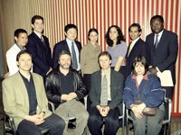 Children of body donor Eugene with Drs. Carol Storey-Johnson and Estomih Mtui and first-year medical students