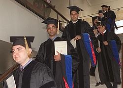 Procession of graduating students from the Graduate School of Medical Sciences