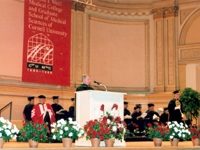 Dean Gotto addresses the graduates at Carnegie Hall