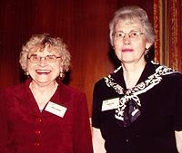 Distinguished Alumni Award recipients Jeannette Dontzow Johnson and Sandra Roberts Byers