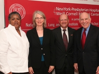 Speakers at the press event on COPD: Jacqueline Fox-Pascal, Dr. Patricia Cassano, Dr. James Kiley...