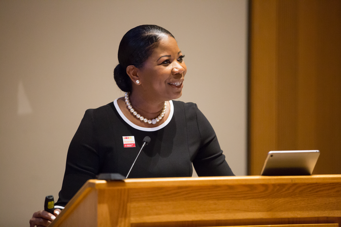 Dr. Dara Richardson-Heron delivers her keynote address 