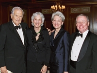 Dr. Isadore Rosenfeld and his wife, Camilla, and Mrs. Anita Gotto and Dr. Antonio Gotto.