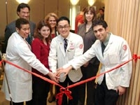 Dr. Storey-Johnson, Jillian Polis, Michael Keyoung and Joseph Habboushe. Second row, left to right: Bill Cunningham, Nady Richard and Jennifer McCartt.