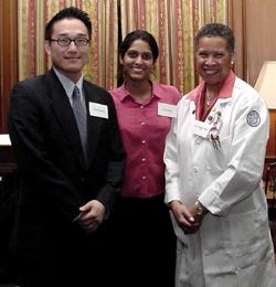 Weill Cornell students Michael Keyoung and Kavita Parikh and Dr. Carol Storey-Johnson