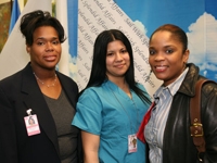 Rosemarie Malcolm, Carla David and Darlene Rojas of the Department of Otorhinolaryngology.