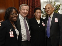 Elizabeth Wilson-Anstey with Drs. Antonio Gotto, Carol Storey-Johnson and Ballard