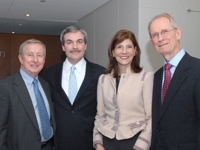 unveiling the portraits of former Department of ENT chairmen: Dr. Antonio Gotto, Dr. Michael Stewart, Dr. Laura Forese...