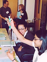 Middle-school teachers conduct the "Plant Game."