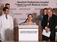 Rosario Moreno thanks the doctors who helped save her husband