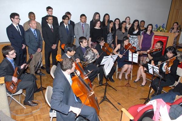 Class of 2014 student musicians performed during Anatomy Merorial Service